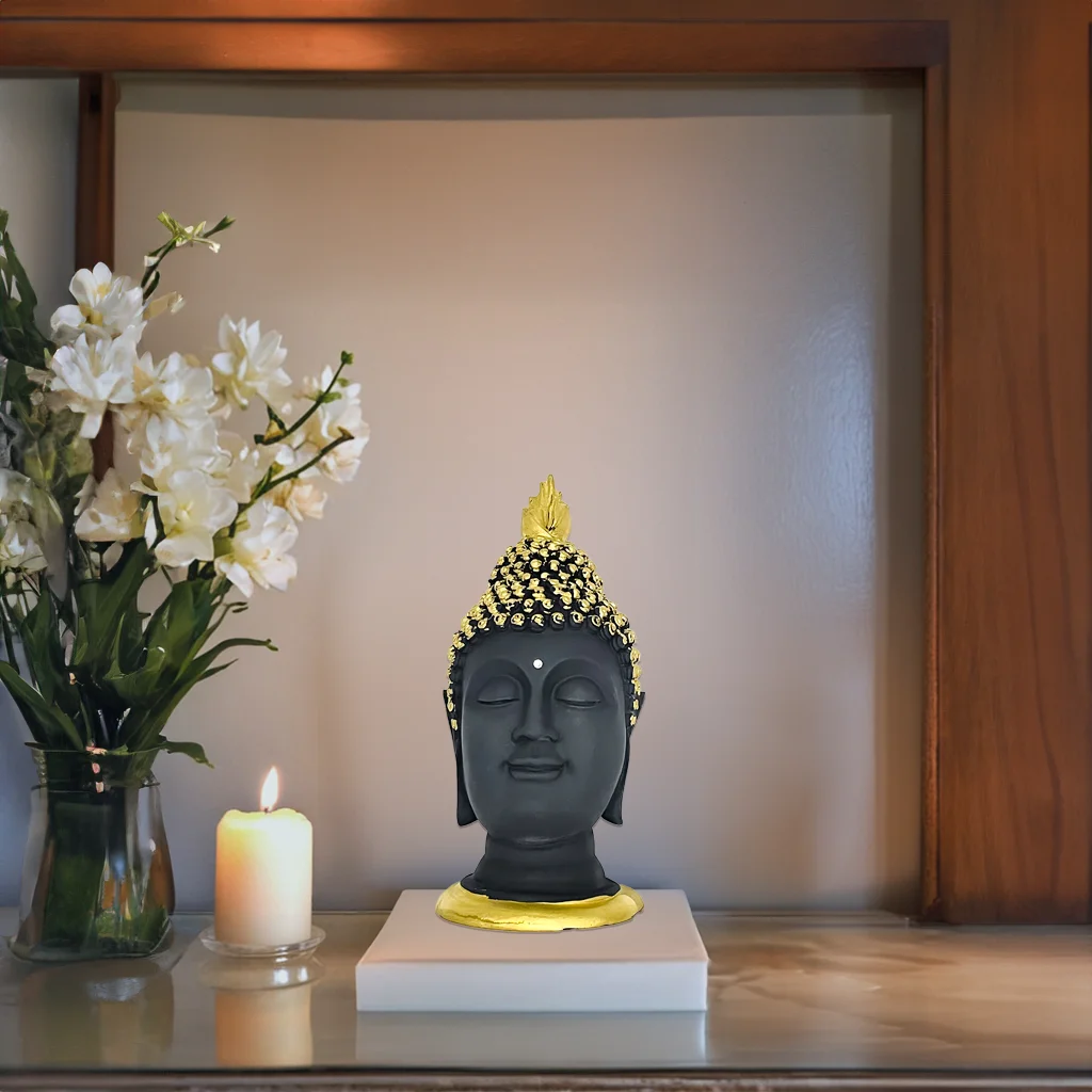 One beautiful way to bring a touch of serenity into your living spaces is by adding spiritual decor that not only looks stunning but also uplifts the energy of your surroundings. Introducing the “Lord Buddha Head Idol Figurine” — a masterpiece that radiates a sense of calm and spiritual harmony.