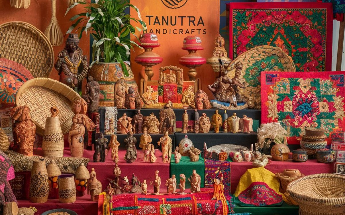 India Home Decor ,Colorful Tanutra Handicrafts on Display