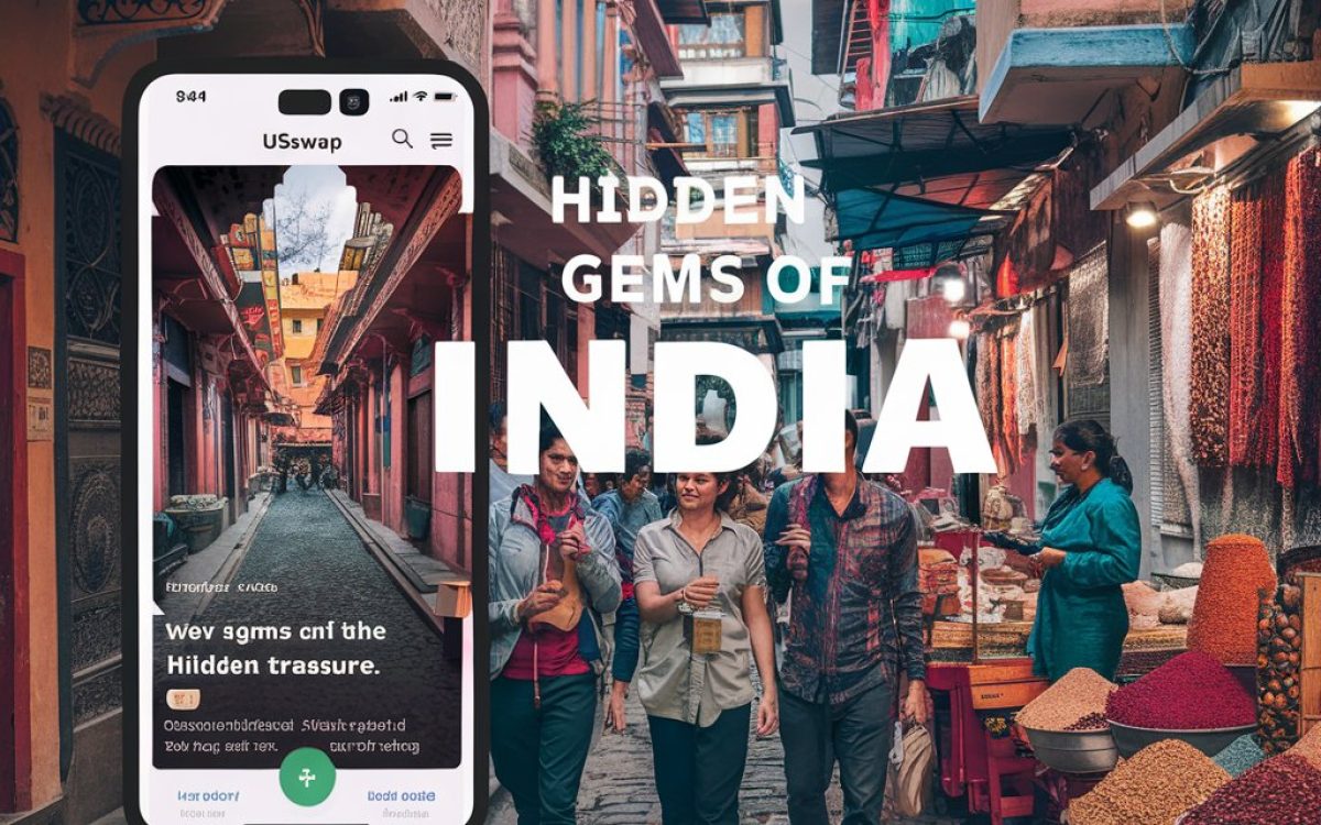 Tourists exploring hidden gems in India with the UpSwap app