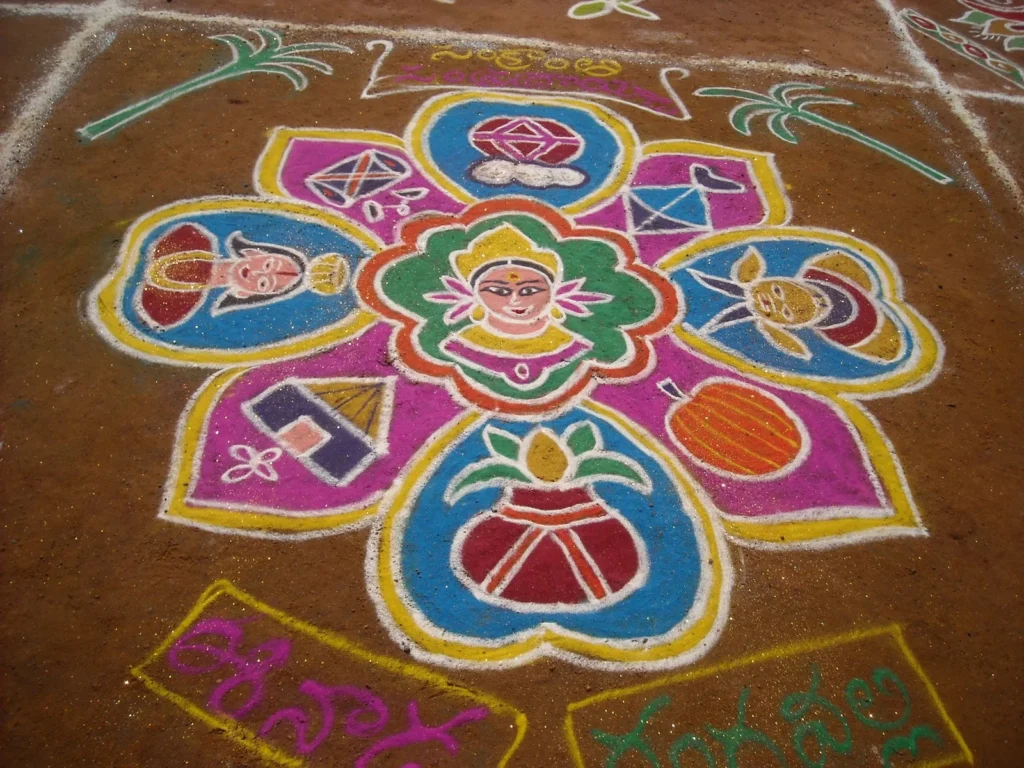 indian aesthetic art:: The Origin of KOLAM famous art of India