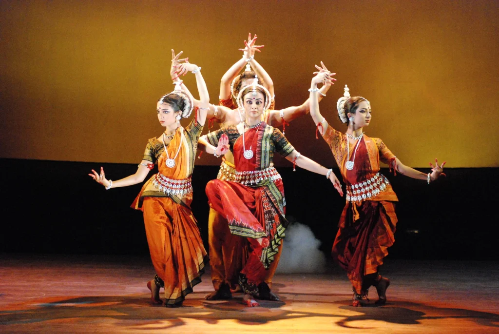 dancing with Traditional Attire for celebration